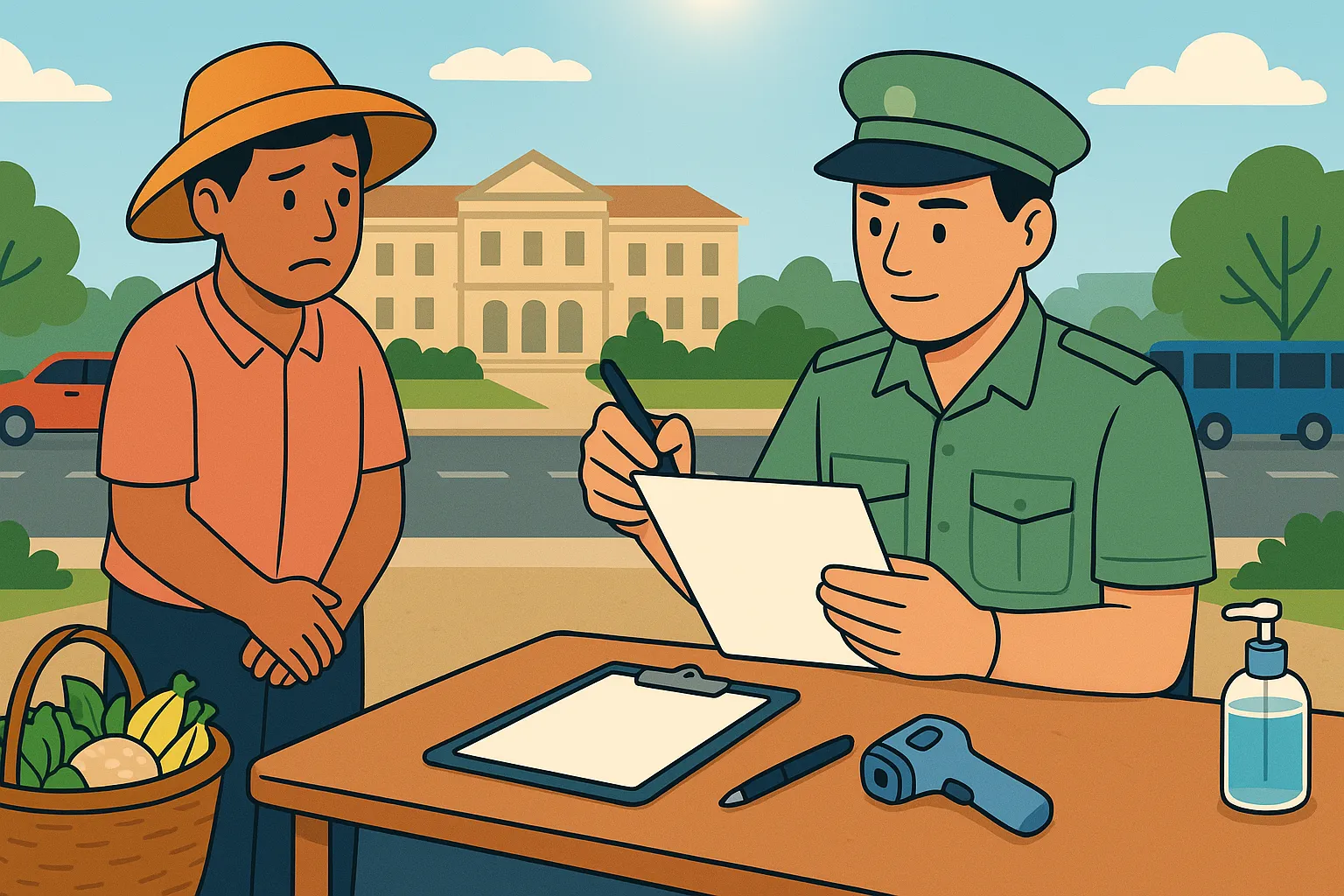 Bày bán thức ăn dưới đất bị xử phạt bao nhiêu?