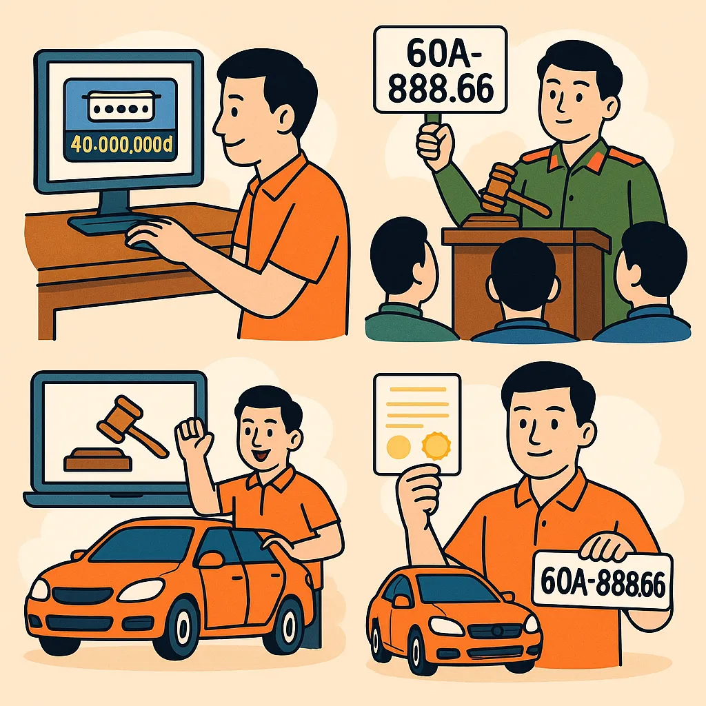 Giá khởi điểm của một biển số xe là bao nhiêu?