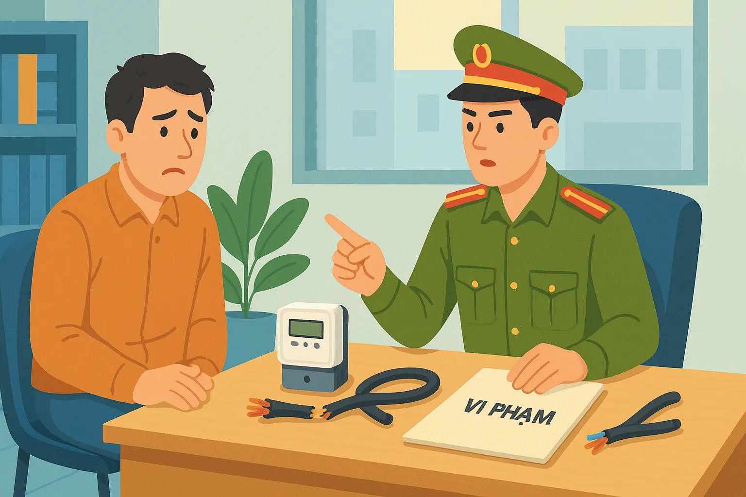 Cắt trộm dây cáp điện để bán phế liệu bị xử phạt bao nhiêu?