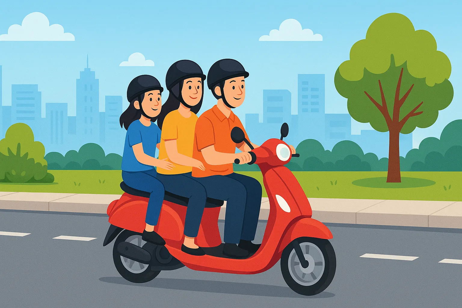 Xe máy chở quá số người bị xử phạt bao nhiêu?