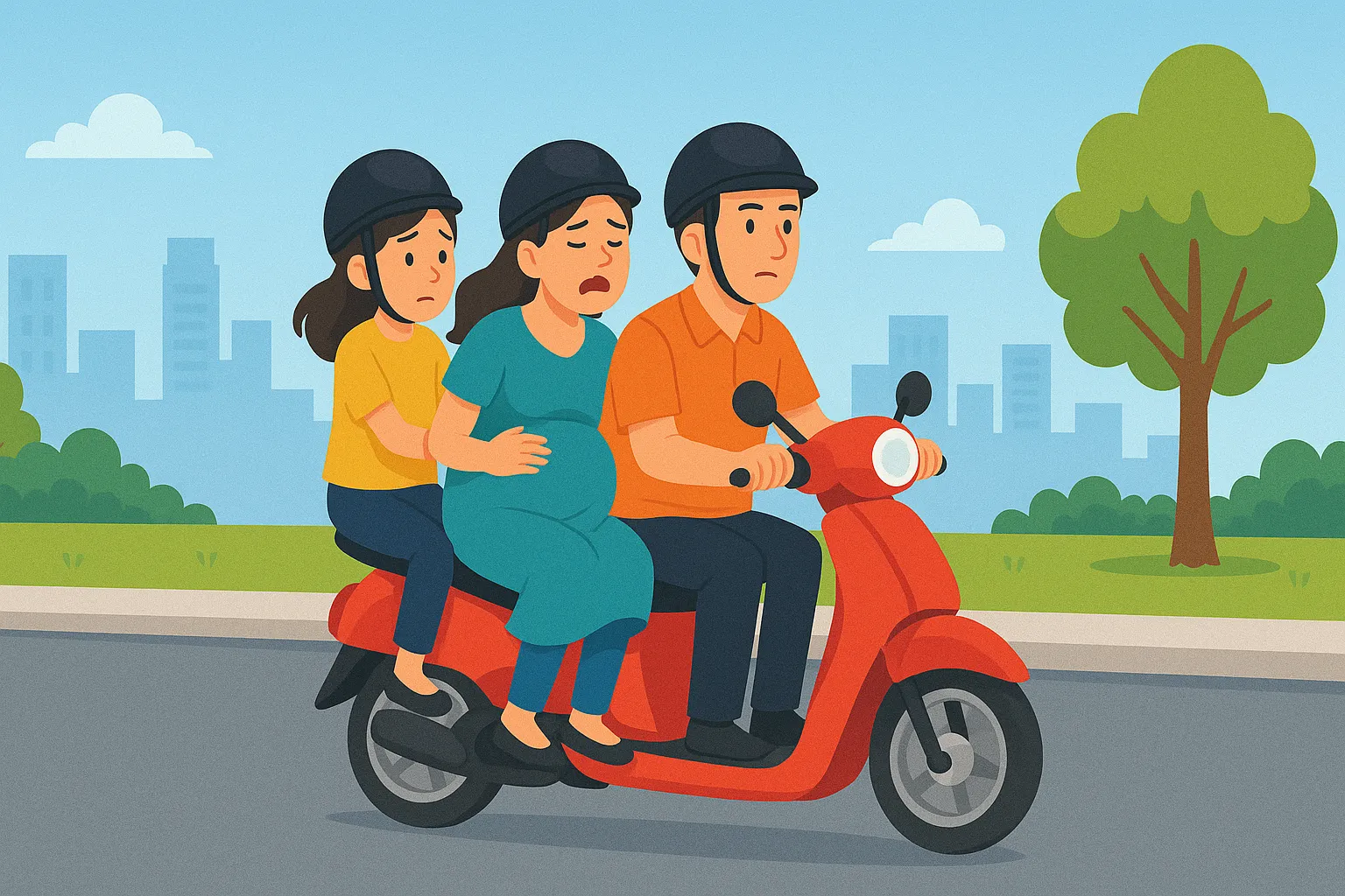 Xe máy chở quá số người bị xử phạt bao nhiêu?