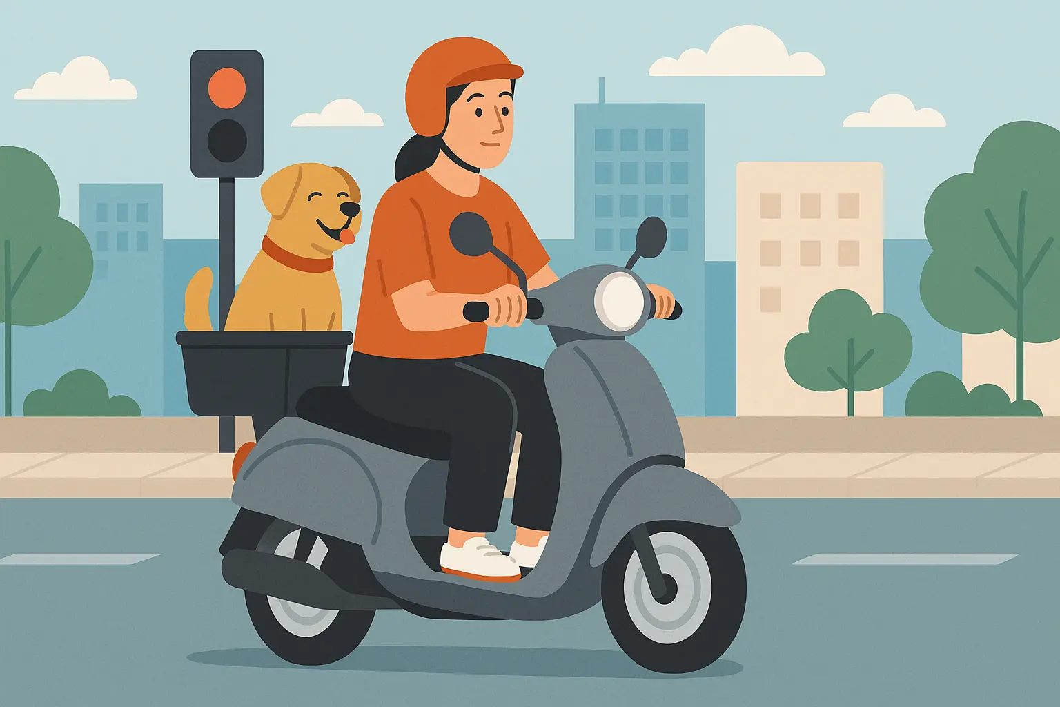 Có được chở chó mèo trên xe máy tham gia giao thông không?