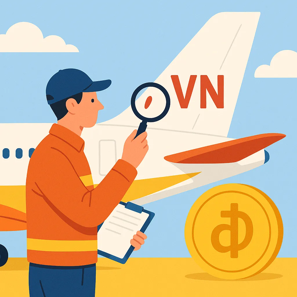 Sơn quốc kỳ hình vuông lên máy bay có bị xử phạt không?