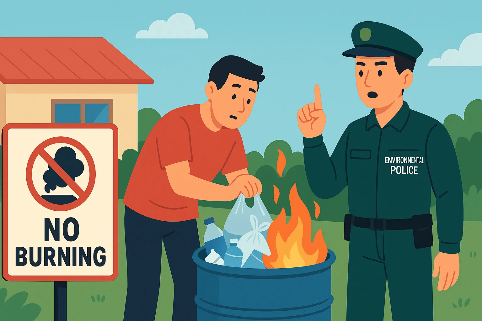 Đốt bao ni-lông tại nhà có vi phạm pháp luật không?