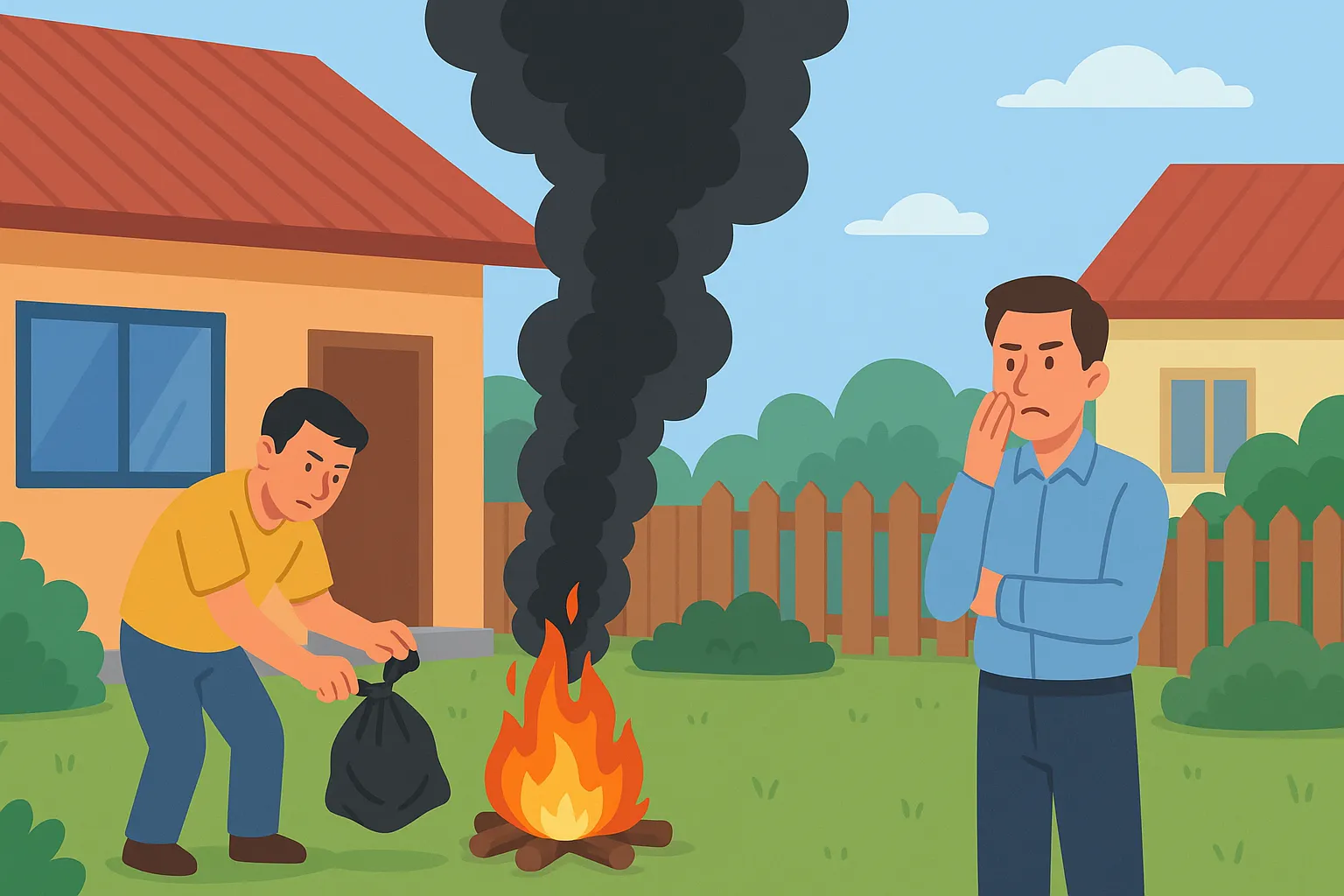 Đốt bao nilon tại nhà có vi phạm pháp luật không?