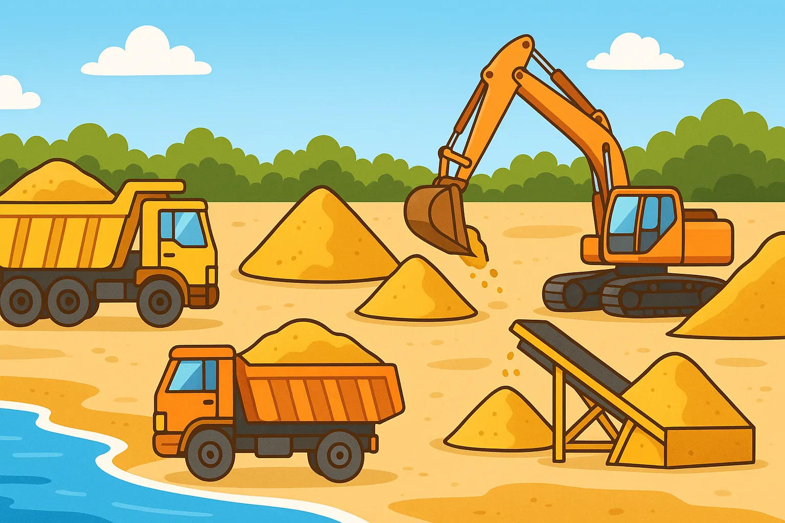 Cá nhân, tổ chức được phép khai thác cát trong khung giờ nào?