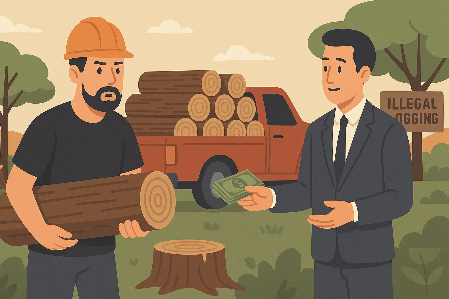 Hành vi khai thác rừng sản xuất trái phép bị xử lý như thế nào?