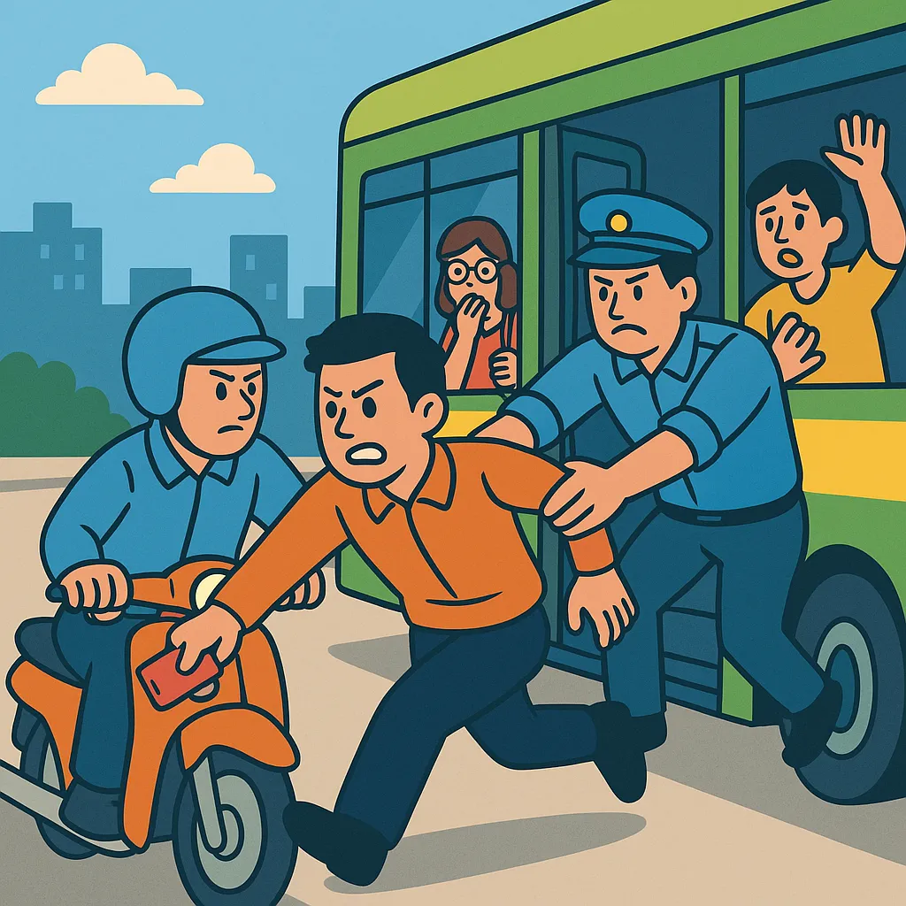 Trường hợp người móc điện thoại bị phát hiện rồi bỏ chạy sẽ xử lý như thế nào?