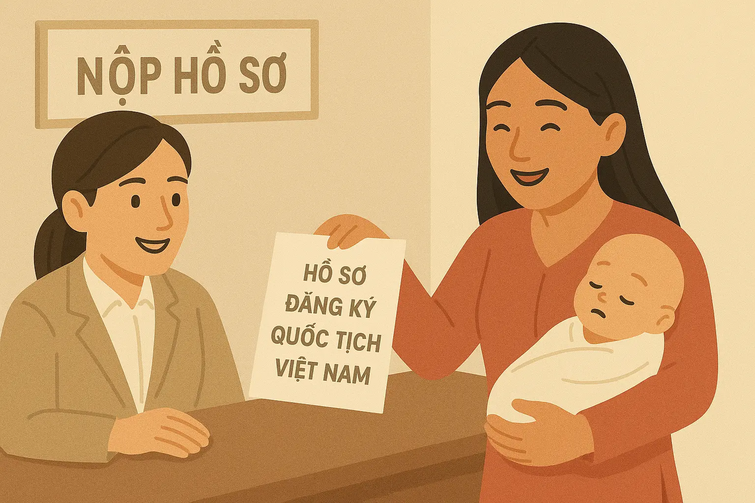 Làm sao để trẻ em chưa có quốc tịch Việt Nam được nhập quốc tịch sau khi đã đăng ký khai sinh?