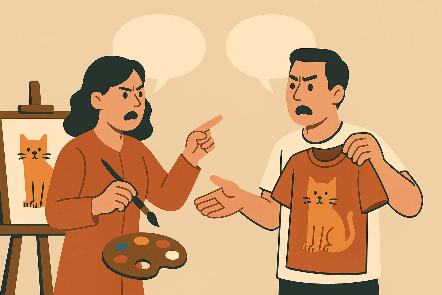 Mua tranh vẽ tay rồi in lên áo thun bán có bị coi là xâm phạm bản quyền không?