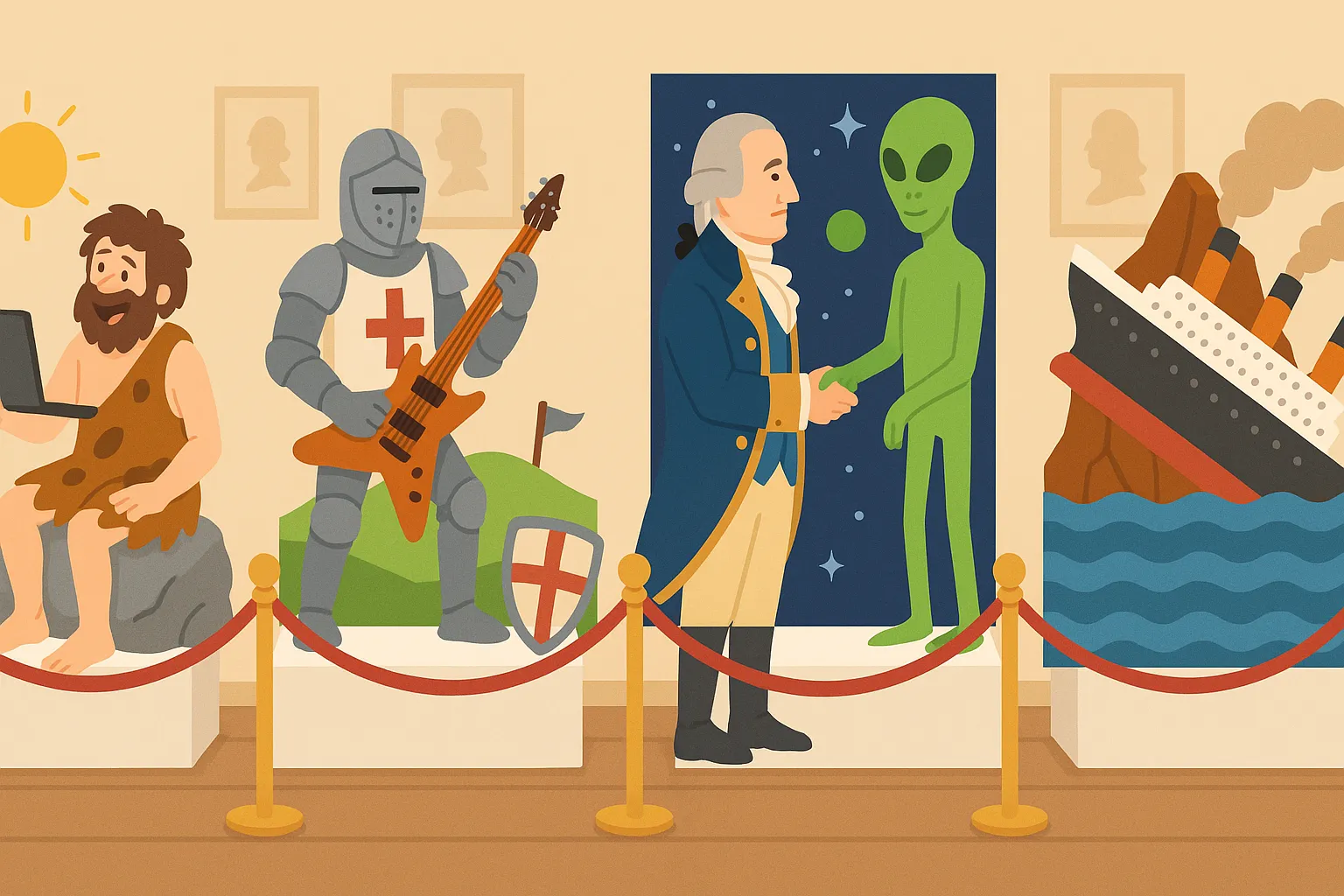 Có được tổ chức triển lãm liên quan đến lịch sử không?