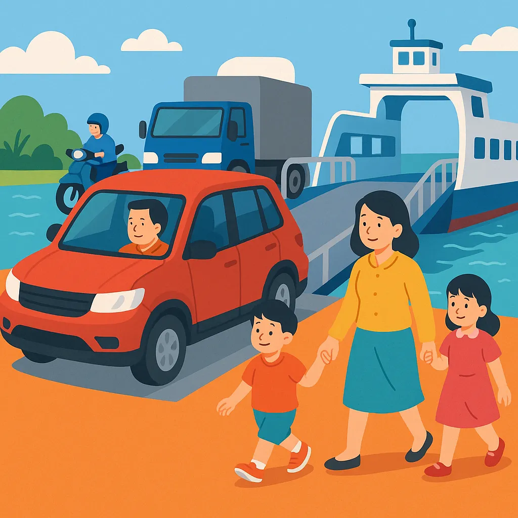 Khi qua phà phương tiện giao thông cần chấp hành những gì?