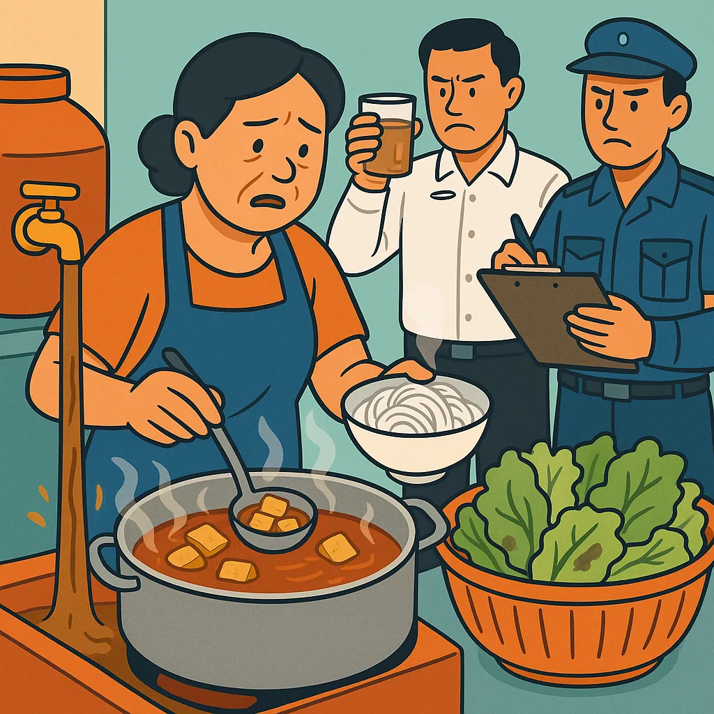 Sử dụng nước không bảo đảm vệ sinh để chế biến thức ăn có vi phạm pháp luật không?