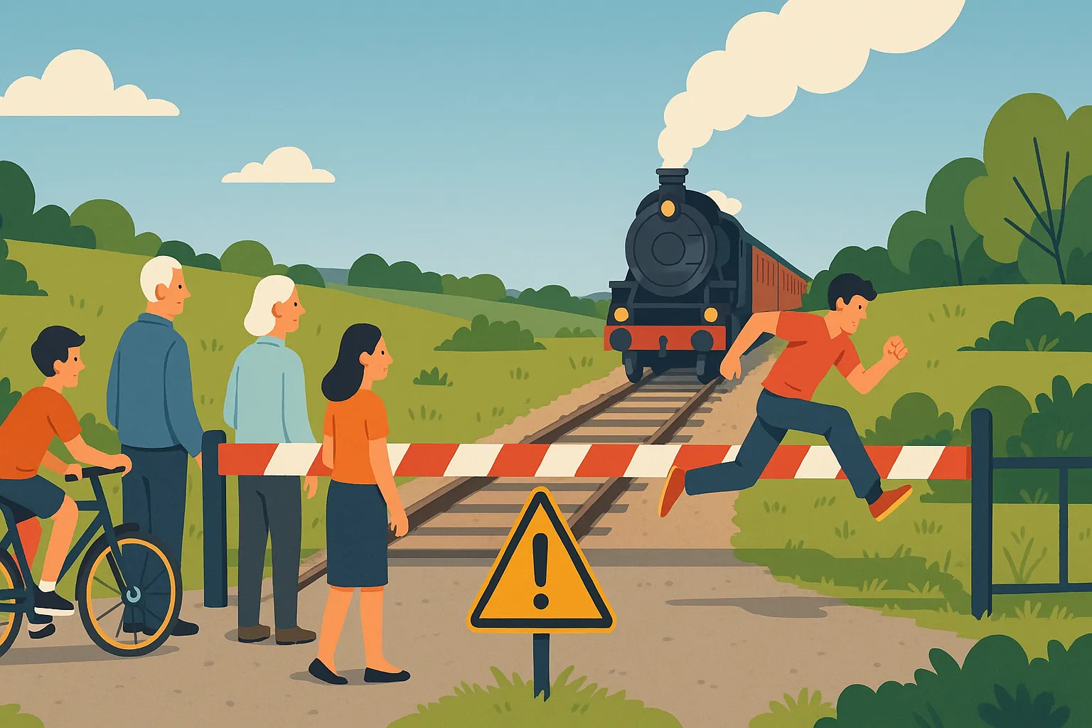 Vượt rào chắn đường sắt có vi phạm pháp luật không?