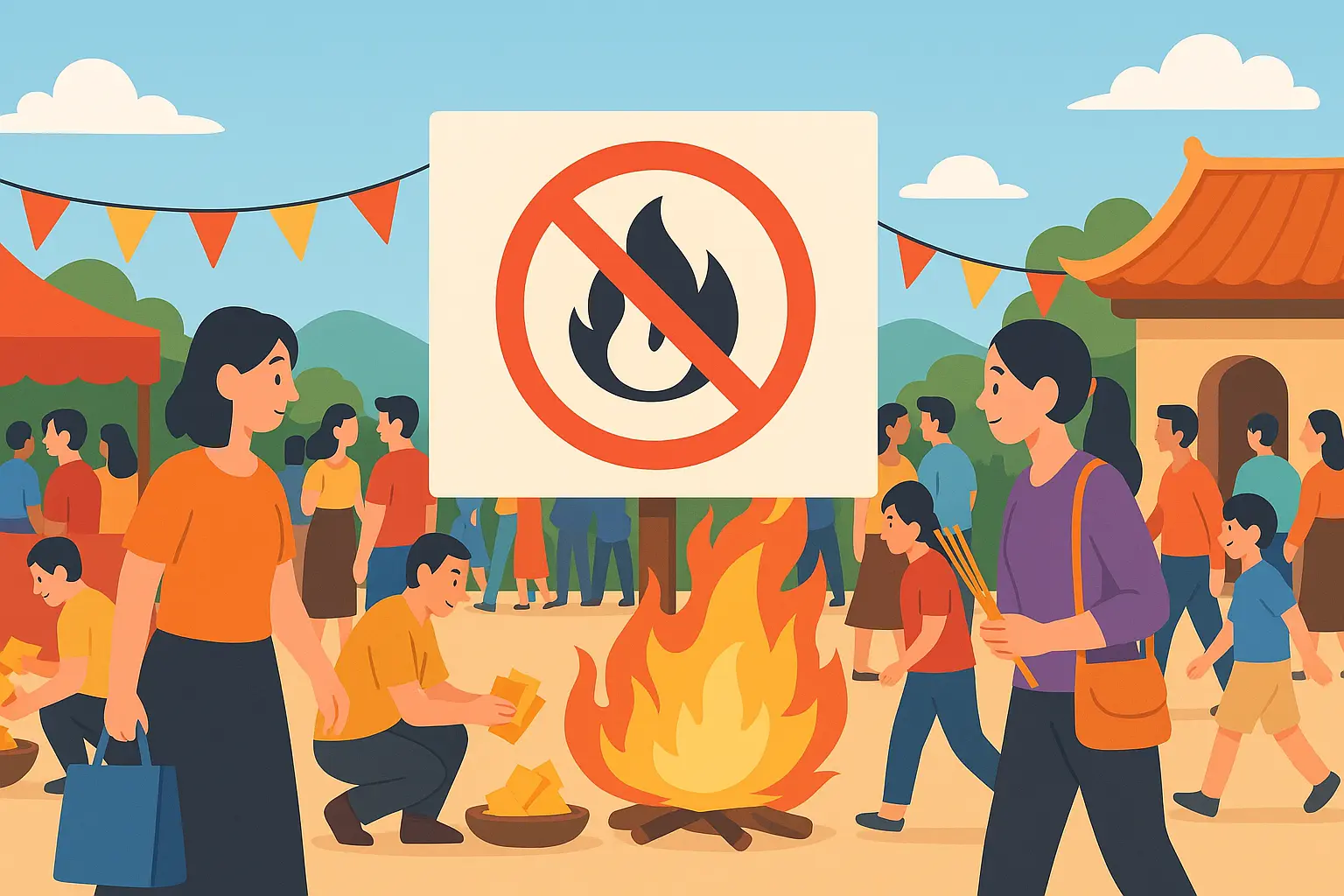 Đốt vàng mã là hành vi bị cấm phải không?