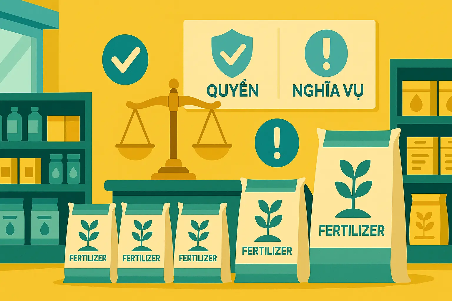 Quyền và nghĩa vụ của tổ chức, cá nhân buôn bán phân bón là gì?